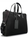 Re-Nylon Saffiano Leather Briefcase Black - PRADA - BALAAN 4