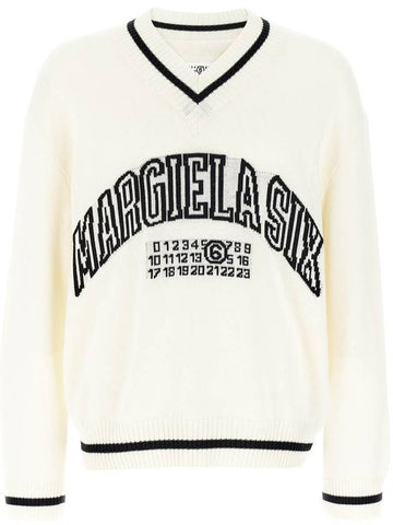 Mm6 Maison Margiela V-Neck Sweater - MAISON MARGIELA - BALAAN 1