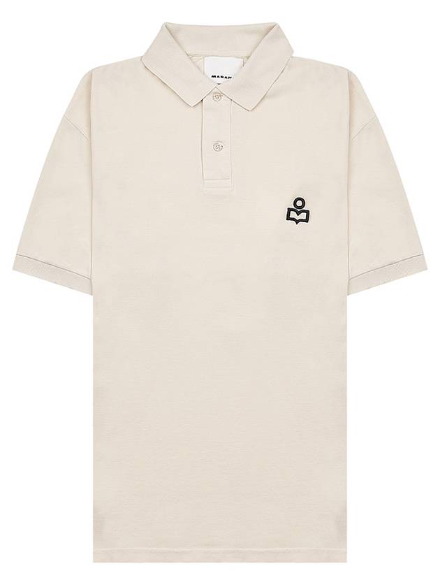 Afko Logo Cotton Polo Shirt Ecru - ISABEL MARANT - BALAAN 11