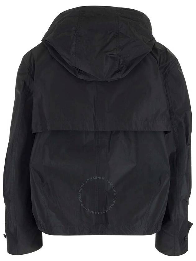 Ferragamo Black Taffeta Drawstring Hooded Jacket, Brand Size 50 (US Size 40) - SALVATORE FERRAGAMO - BALAAN 2