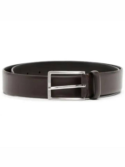 Logo Leather Belt Dark Brown - HUGO BOSS - BALAAN 2