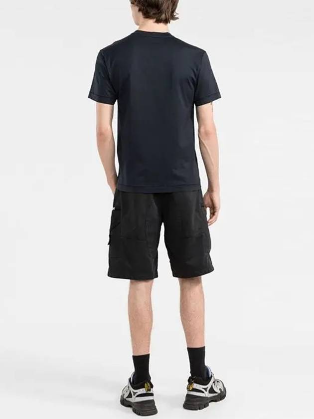 Logo Patch Short Sleeve T-Shirt Navy - STONE ISLAND - BALAAN 6