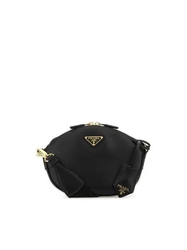 Leather Mini Shoulder Bag Black - PRADA - BALAAN 3