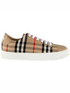 Vintage Check Low Top Sneakers Beige - BURBERRY - BALAAN 1