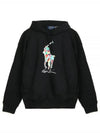 Large Pony Print Cotton Hoodie Black - POLO RALPH LAUREN - BALAAN 2