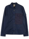 Mid Layer Long Sleeve Shirt Navy - TEN C - BALAAN.