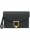 Gancini Margot Clutch Bag Black - SALVATORE FERRAGAMO - BALAAN 2