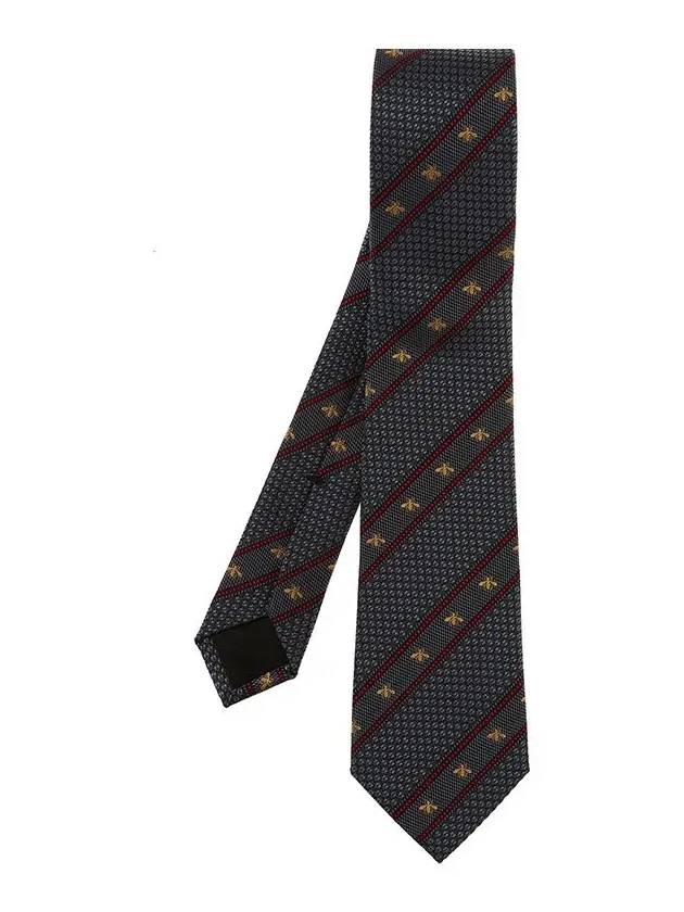 Bee Tie 451528 4E002 1274 Gray - GUCCI - BALAAN 1