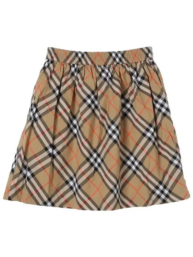 Kids Check Skirt Beige - BURBERRY - BALAAN 4