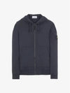 Wappen Patch Cotton Hooded Zip Up Navy - STONE ISLAND - BALAAN 3