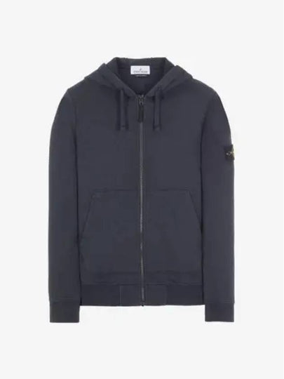 Wappen Patch Cotton Hooded Zip Up Navy - STONE ISLAND - BALAAN 2