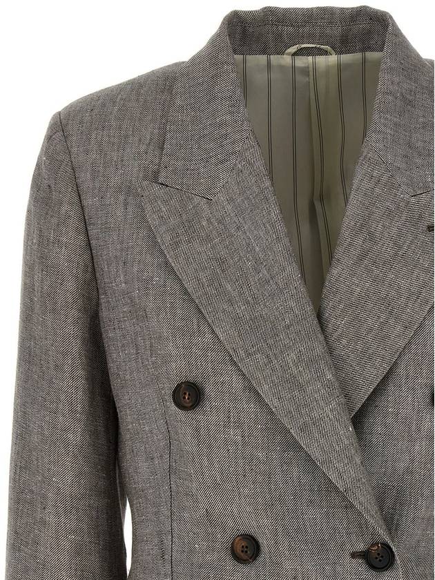 Brunello Cucinelli Double-Breasted Blazer - BRUNELLO CUCINELLI - BALAAN 3