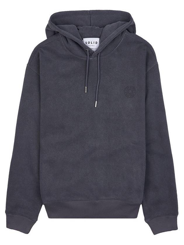 Men's Sculpture Embroidery Hoodie Grey - SOLID HOMME - BALAAN 1