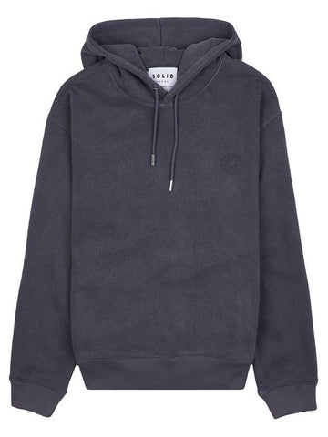 Men's Sculpture Embroidery Hoodie Grey - SOLID HOMME - BALAAN 1