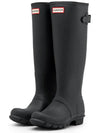 Tall Back Adjustable Wellington Rain Boots Black - HUNTER - BALAAN 6