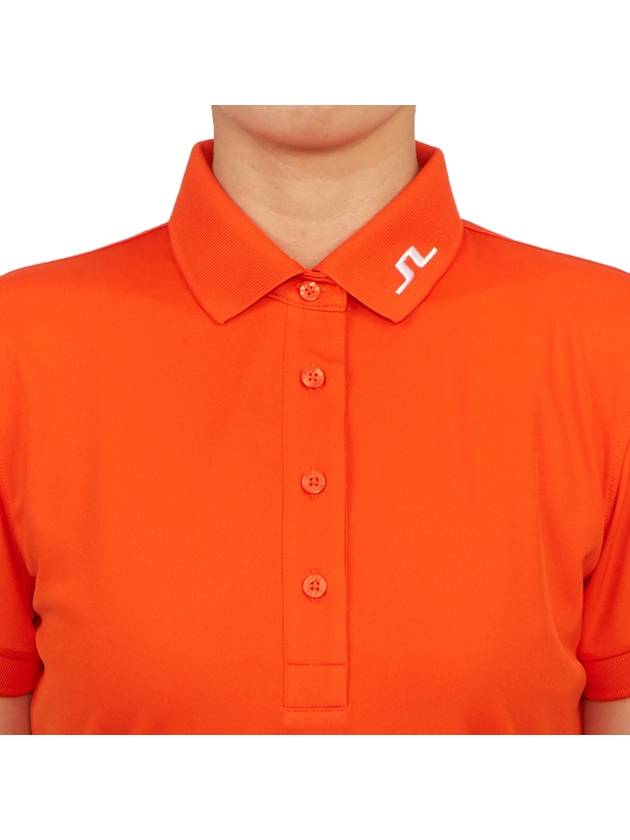 Women's Golf Tour Tech Polo Shirt Orange - J.LINDEBERG - BALAAN 6