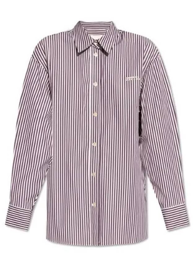 Fabrica Striped Long Sleeve Shirt Ecru Burgundy - ISABEL MARANT - BALAAN 2