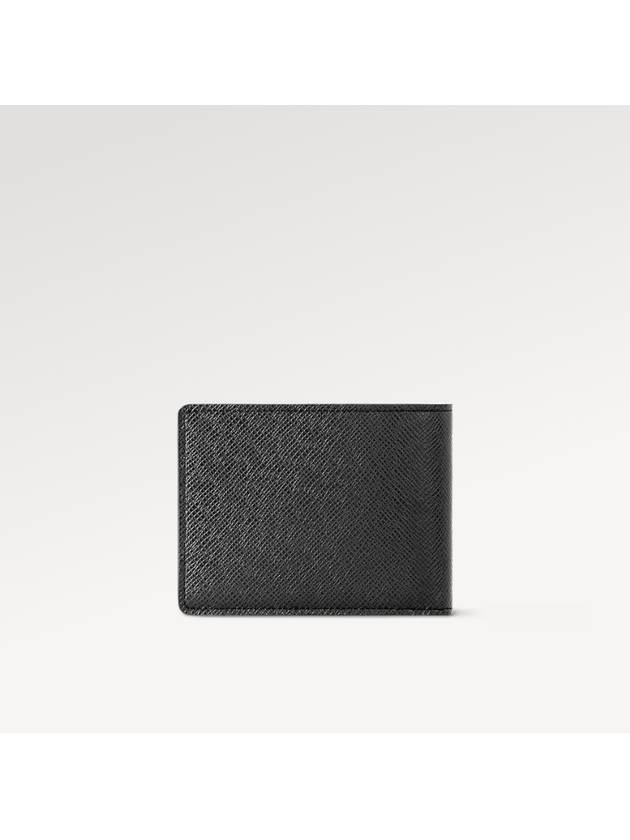 Multiple Taiga Leather Half Wallet Black - LOUIS VUITTON - BALAAN 8