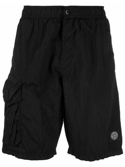 Patch Pocket Swim Shorts Black - STONE ISLAND - BALAAN 2