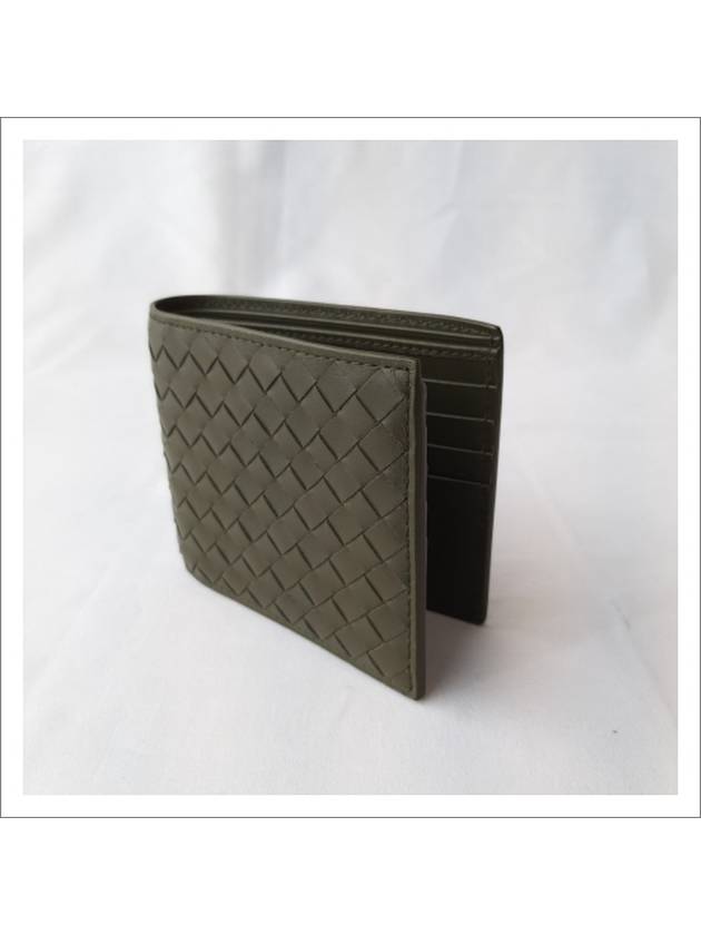 Intrecciato Half Wallet Khaki - BOTTEGA VENETA - BALAAN 4