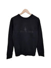 Men's Embossed Logo Reversible Sweatshirt Black - STONE ISLAND - BALAAN 2