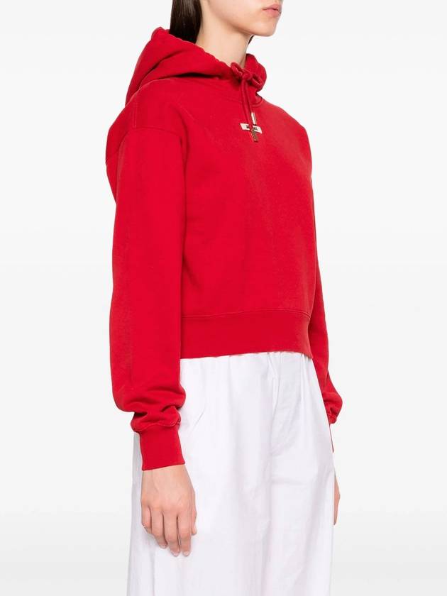 Le Sweatshirt Gros Grain Cotton Hoodie Red - JACQUEMUS - BALAAN 3