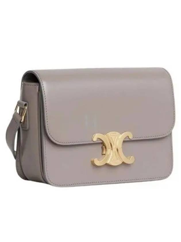 Teen Triomphe Shiny Calfskin Cross Bag Pebble - CELINE - BALAAN 2