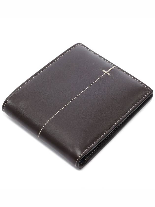 Center Stitch Half Wallet Brown - TOD'S - BALAAN 6