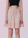 Shining shirring mini skirt_Peach pink - OPENING SUNSHINE - BALAAN 2