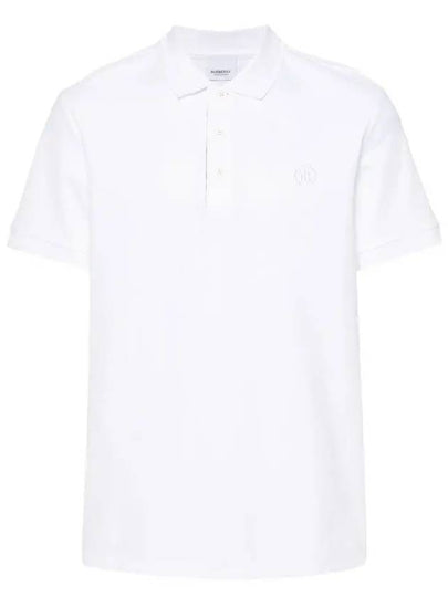 Eddie Cotton Polo Shirt White - BURBERRY - BALAAN 2