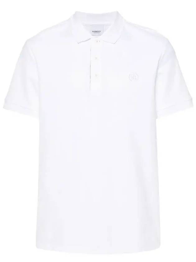 Eddie Cotton Polo Shirt White - BURBERRY - BALAAN 2