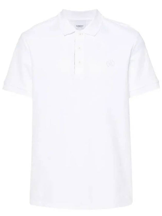 Eddie Cotton Polo Shirt White - BURBERRY - BALAAN 2