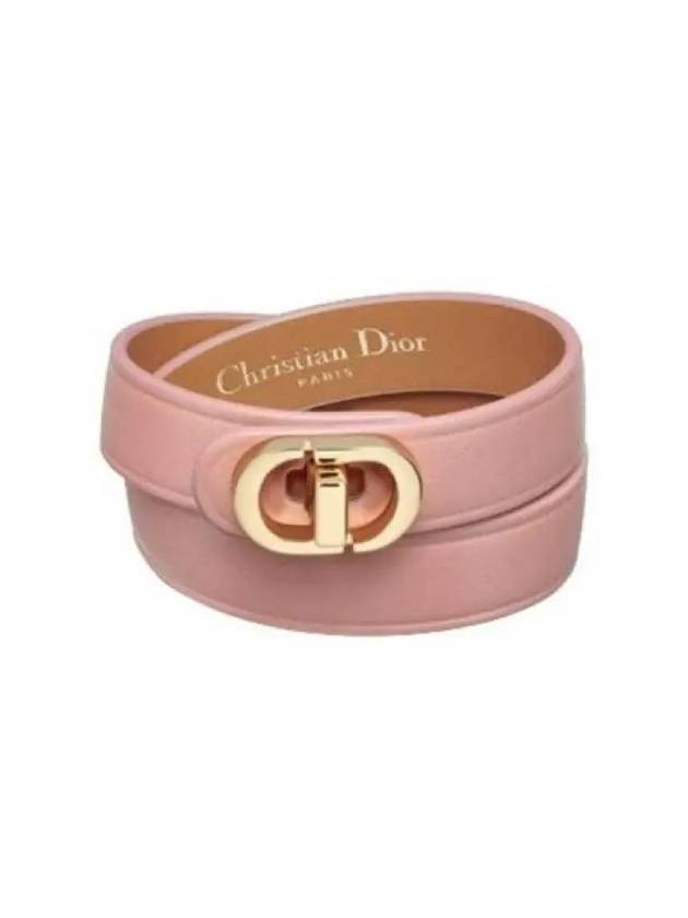 30 Montaigne Leather Bracelet Pink - DIOR - BALAAN 1