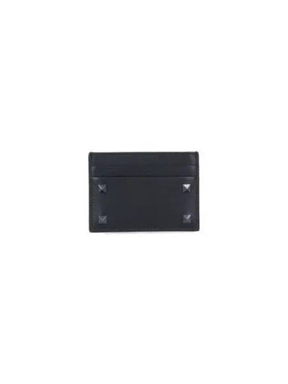 Men's Rockstud Card Wallet Black - VALENTINO - BALAAN 2