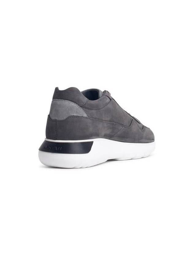 Hogan 'Interactive' Grey Nubuck Leather Sneakers - HOGAN - BALAAN 3