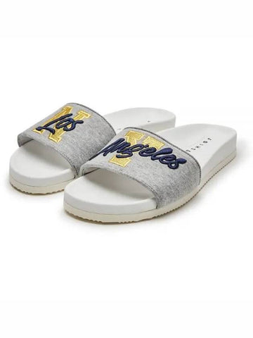 Women s NY Patch Gray Slippers 10065NUM GOLD 1156807 - JOSHUA SANDERS - BALAAN 1