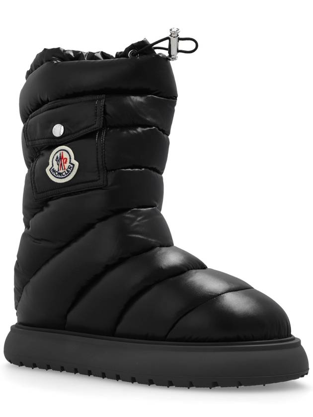 Gaia Logo Patch Pocket Padded Winter Boots Black - MONCLER - BALAAN 5