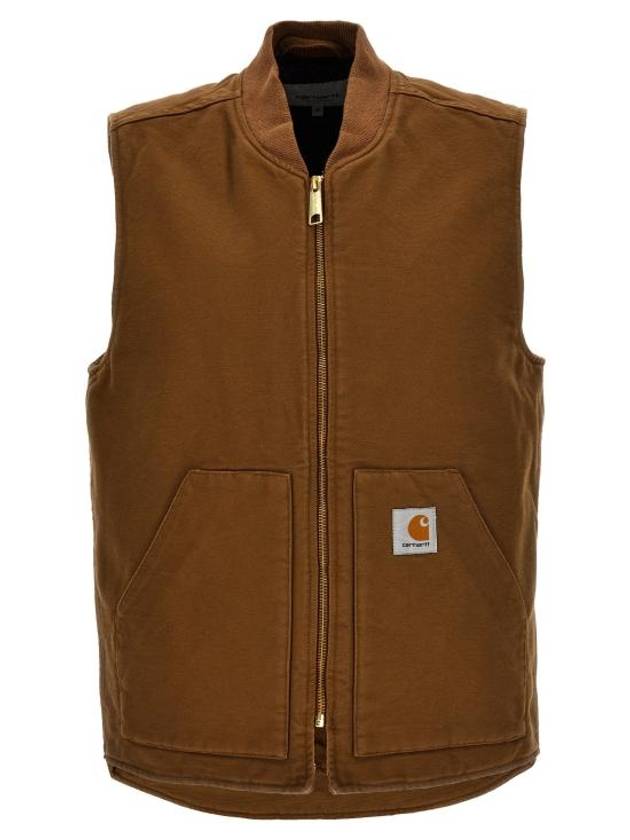 Logo Patch Zipper Vest Hamilton Brown - CARHARTT WIP - BALAAN 2