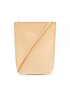 Banner Logo Small Leather Cross Bag Beige - GANNI - BALAAN 2