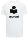 Karman Logo Print Linen Short Sleeve T-Shirt White - ISABEL MARANT - BALAAN 2