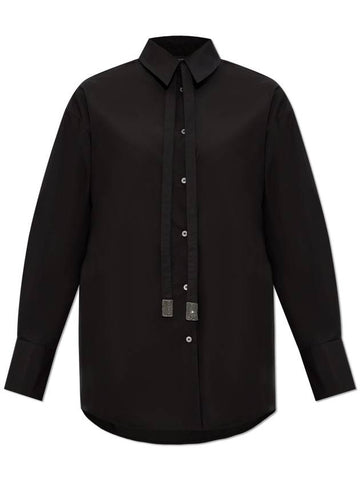 Fabiana Filippi Shirt With Tie, Women's, Black - FABIANA FILIPPI - BALAAN 1