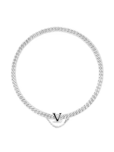 LV Spike Necklace Silver - LOUIS VUITTON - BALAAN 1