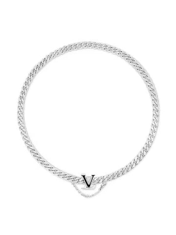 LV Spike Necklace Silver - LOUIS VUITTON - BALAAN 1