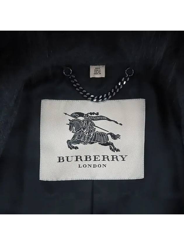 3777469 Gray cashmere blend fox fur coat UK6 - BURBERRY - BALAAN 3