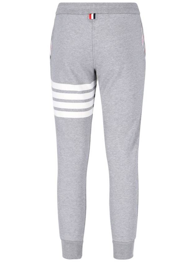 Women's Engineer 4 Bar Cotton Loopback Knit Track Pants Grey - THOM BROWNE - BALAAN 4