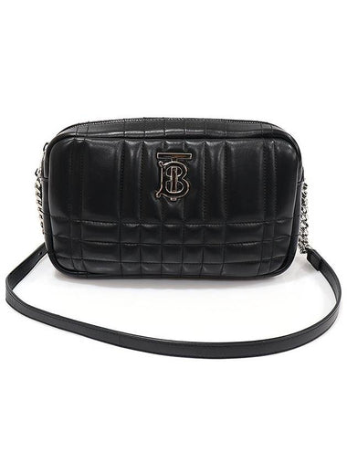 80648551 Black Quilted Smooth Lambskin Silver Small Lola Camera Cross Bag - BURBERRY - BALAAN 1