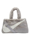 Logo Fur Tote Bag Light Iron Ore - NIKE - BALAAN 1