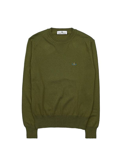 ORB Embroidered Crew Neck Knit Top Green - VIVIENNE WESTWOOD - BALAAN 2