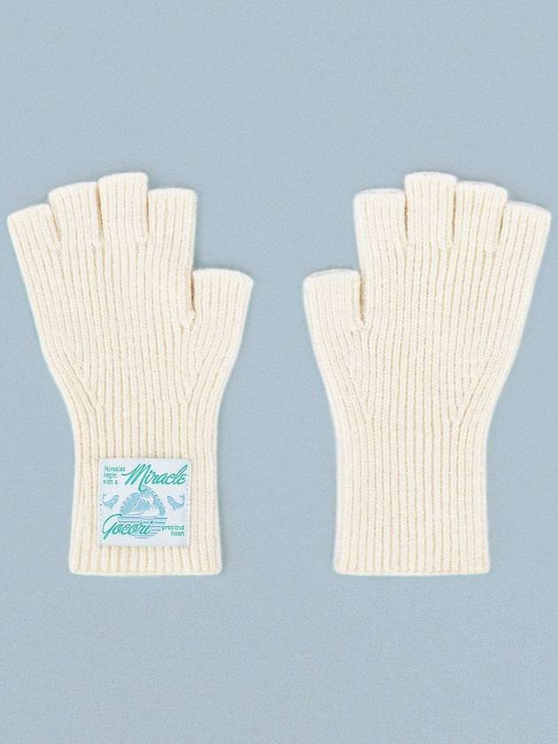 fingerless short gloves ivory - GOCORI - BALAAN 2