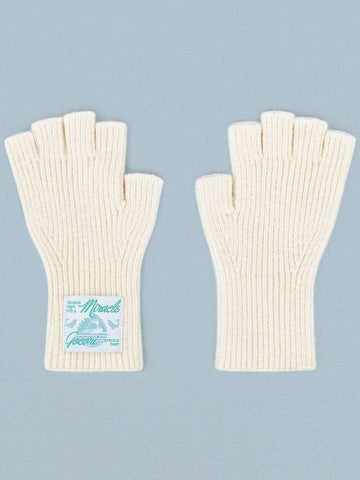 Fingerless Short Gloves Ivory - GOCORI - BALAAN 1